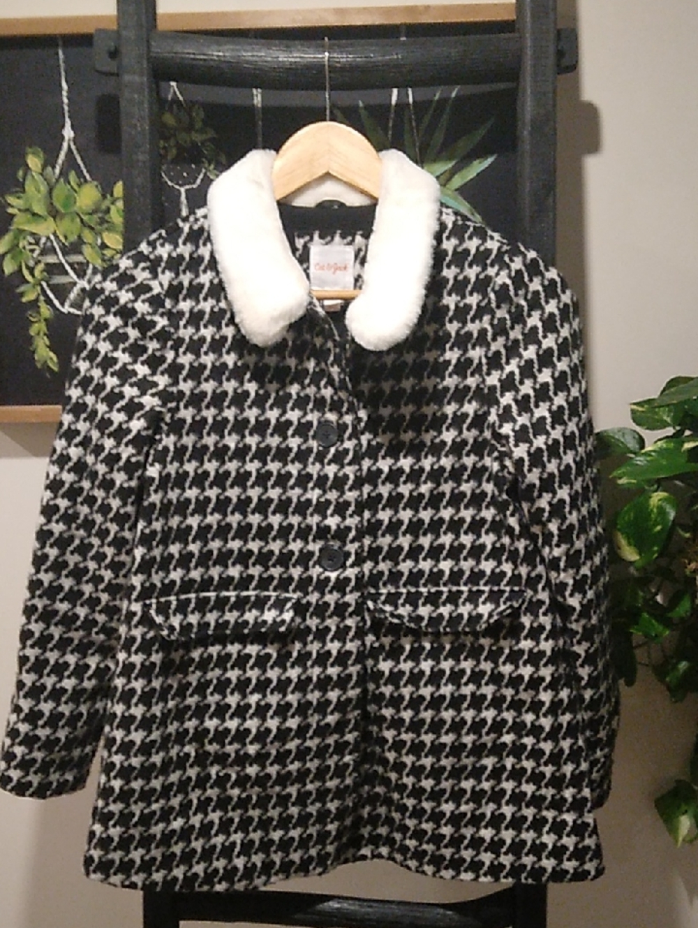 Girls Cat & Jack Faux Wool Pea Coat